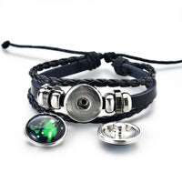Thumbnail for Zodiac Constellations Astrology Spirit Braided Leather Bracelet