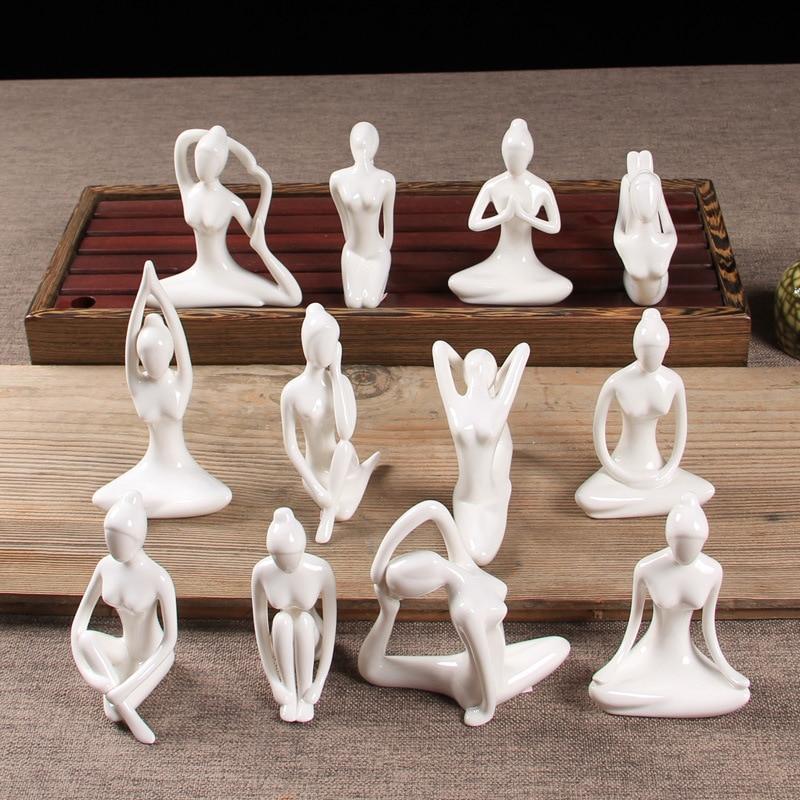 Abstract Glazed Ceramic YOGA Figurine- 12 Poses Available-BUY 2, GET a 3RD FREE!