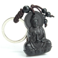 Thumbnail for Traditional  Ebony Wood Buddha Keychain