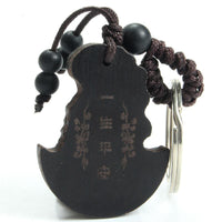 Thumbnail for Traditional Wood  Dragon Axe Ebony Key Chain