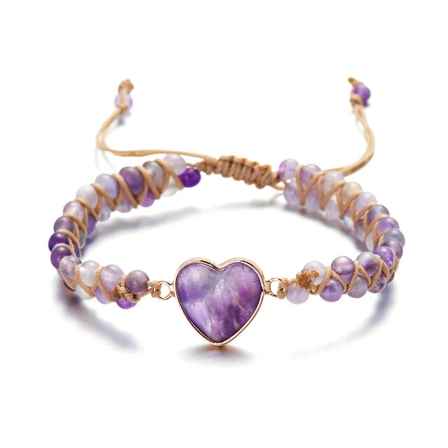 Love Heart Opal Charm Bracelets