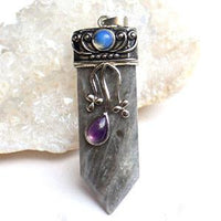 Thumbnail for Sword Stone Natural Healing Crystals Pendant Necklace