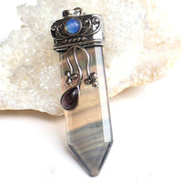 Thumbnail for Sword Stone Natural Healing Crystals Pendant Necklace