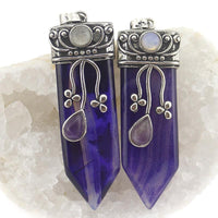 Thumbnail for Sword Stone Natural Healing Crystals Pendant Necklace