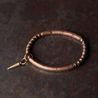Thumbnail for Hand Beaten Copper & Vajra Accent Unisex Bracelet