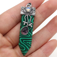 Thumbnail for Sword Stone Natural Healing Crystals Pendant Necklace