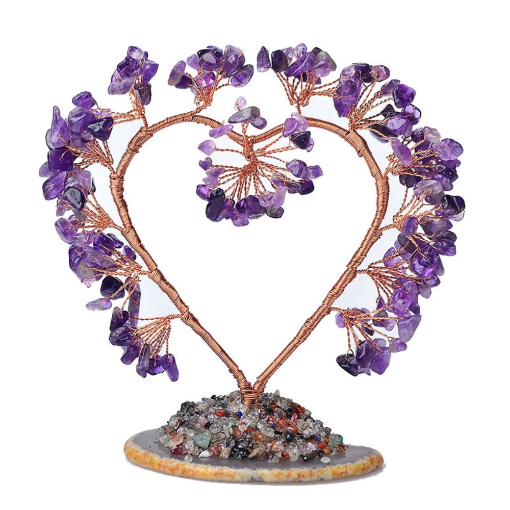 Natural Crystals Love Tree Ornament
