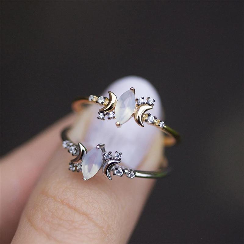 Triple Moon Goddess Moonstone Ring-Your Soul Place