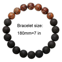 Thumbnail for Volcanic Lava Stone Tiger Eye Bracelet