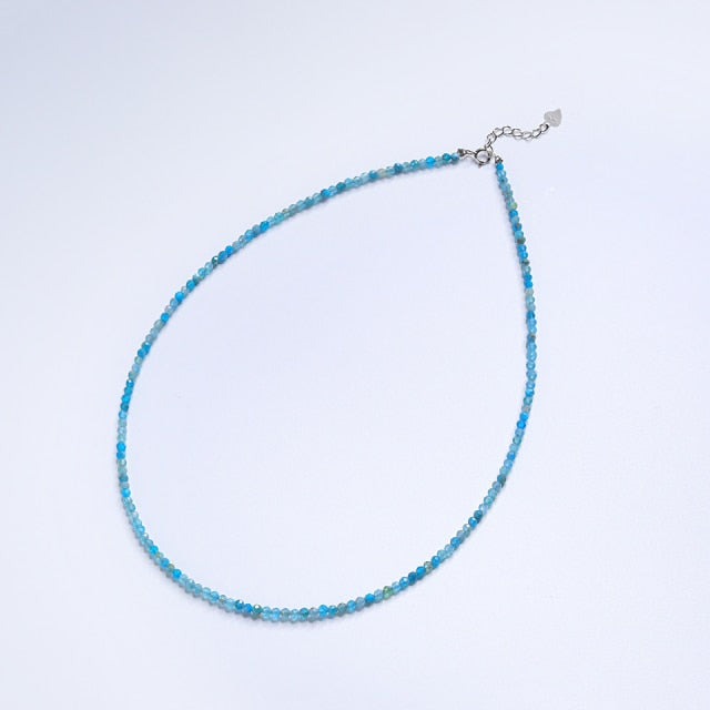 Feminine Beaded Natural Stones 'FERTILITY' Necklace with Sterling Silver