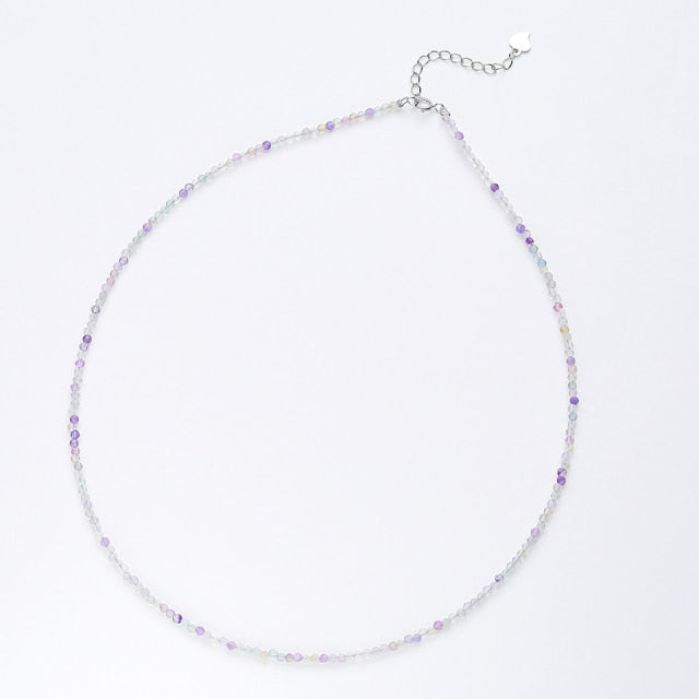 Feminine Beaded Natural Stones 'FERTILITY' Necklace with Sterling Silver
