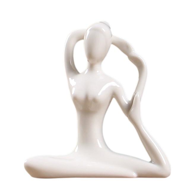 Abstract Glazed Ceramic YOGA Figurine- 12 Poses Available-BUY 2, GET a 3RD FREE!