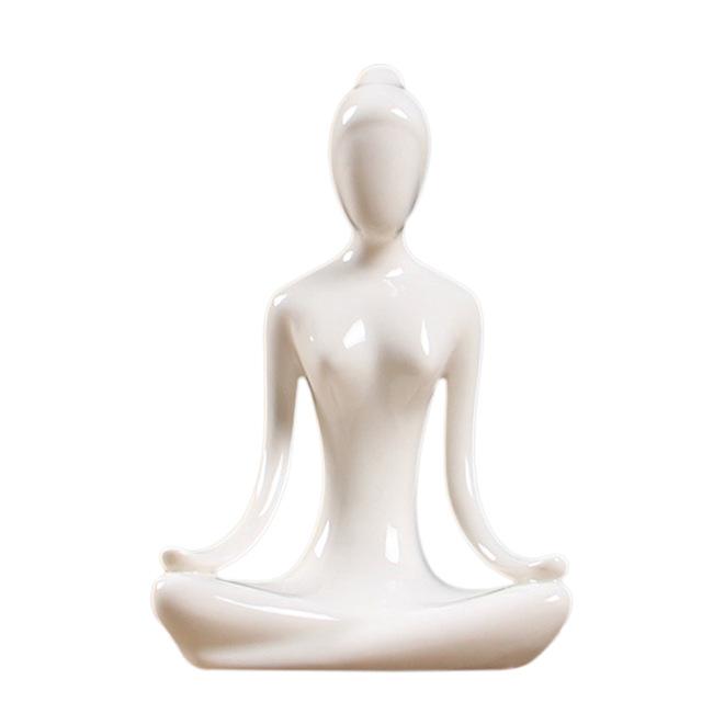 Abstract Glazed Ceramic YOGA Figurine- 12 Poses Available-BUY 2, GET a 3RD FREE!