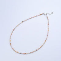 Thumbnail for Feminine Beaded Natural Stones 'FERTILITY' Necklace with Sterling Silver