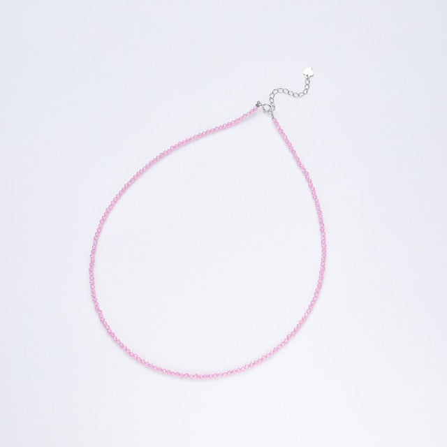 Feminine Beaded Natural Stones 'FERTILITY' Necklace with Sterling Silver