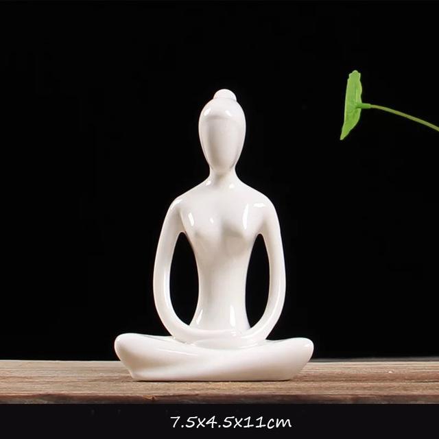 Abstract Glazed Ceramic YOGA Figurine- 12 Poses Available-BUY 2, GET a 3RD FREE!