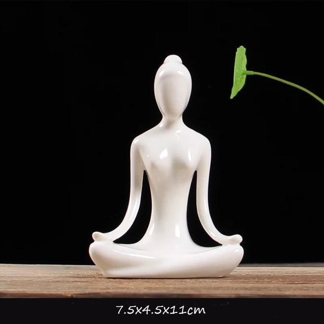 Abstract Glazed Ceramic YOGA Figurine- 12 Poses Available-BUY 2, GET a 3RD FREE!