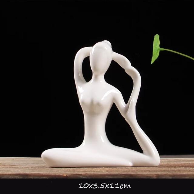 Abstract Glazed Ceramic YOGA Figurine- 12 Poses Available-BUY 2, GET a 3RD FREE!