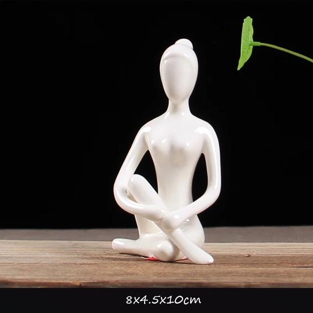 Abstract Glazed Ceramic YOGA Figurine- 12 Poses Available-BUY 2, GET a 3RD FREE!