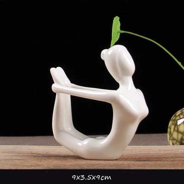 Abstract Glazed Ceramic YOGA Figurine- 12 Poses Available-BUY 2, GET a 3RD FREE!
