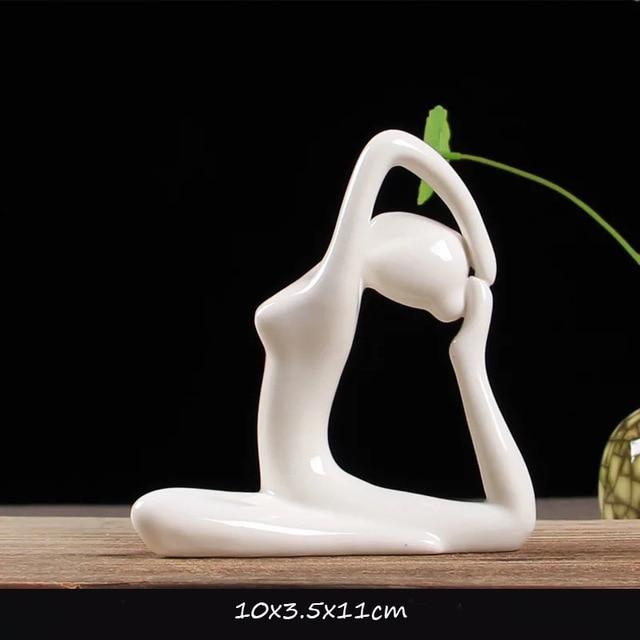 Abstract Glazed Ceramic YOGA Figurine- 12 Poses Available-BUY 2, GET a 3RD FREE!