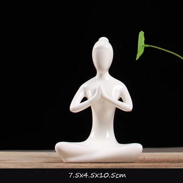 Abstract Glazed Ceramic YOGA Figurine- 12 Poses Available-BUY 2, GET a 3RD FREE!