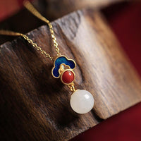 Thumbnail for White Jade Charm Necklace-Your Soul Place