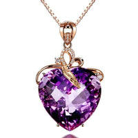 Thumbnail for Elegant Amethyst Heart Necklace-Your Soul Place
