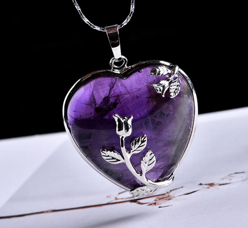Natural Crystal Quartz Heart Pendant & Necklace-Your Soul Place