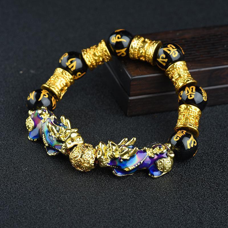 Feng Shui Golden Pixiu Jade Bracelet-Your Soul Place