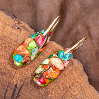 Thumbnail for Sunlit Paintings Jasper Teardrop Earrings