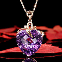 Thumbnail for Elegant Amethyst Heart Necklace-Your Soul Place