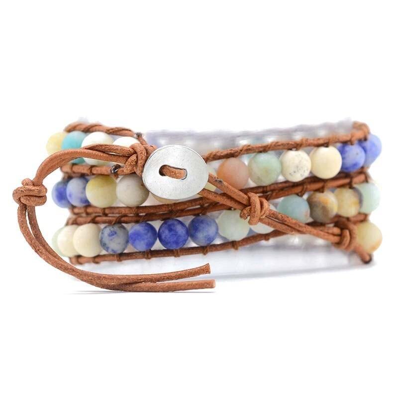 The Determination Amazonite And Sodalite Wrap Bracelet-Your Soul Place