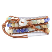 Thumbnail for The Determination Amazonite And Sodalite Wrap Bracelet-Your Soul Place