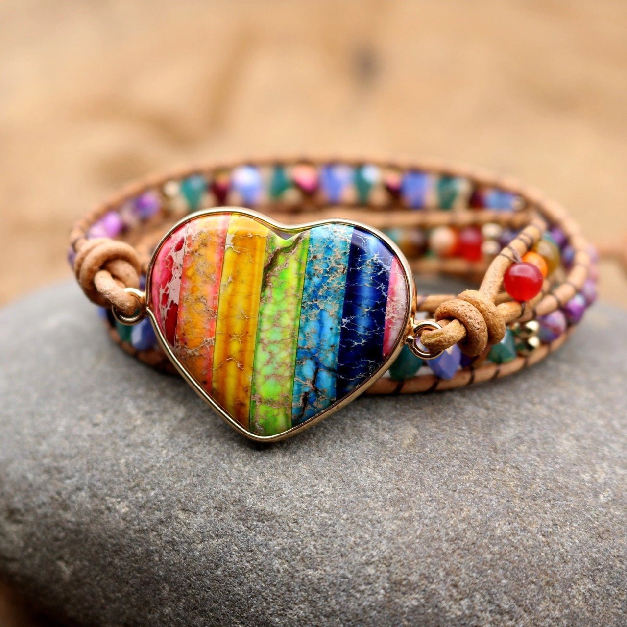 The Chakra-Loving Hearts Wrap Bracelet-Your Soul Place