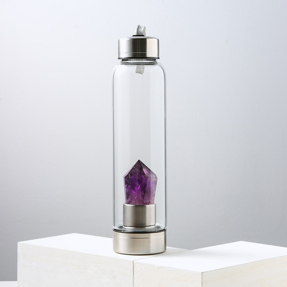 Amethyst Crystal Healing Water Bottle-Your Soul Place