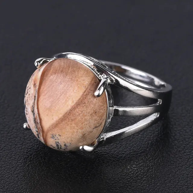 Natural Gemstone Cocktail Ring YourSoulPlace.com