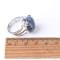Thumbnail for Natural Gemstone Cocktail Ring YourSoulPlace.com