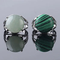 Thumbnail for Natural Gemstone Cocktail Ring YourSoulPlace.com