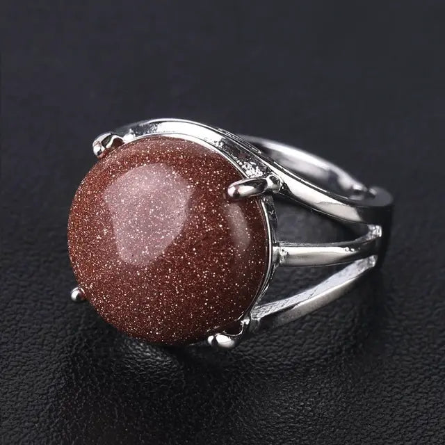 Natural Gemstone Cocktail Ring YourSoulPlace.com