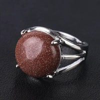 Thumbnail for Natural Gemstone Cocktail Ring YourSoulPlace.com