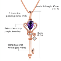 Thumbnail for Amethyst Key of Transformation Necklace-Your Soul Place