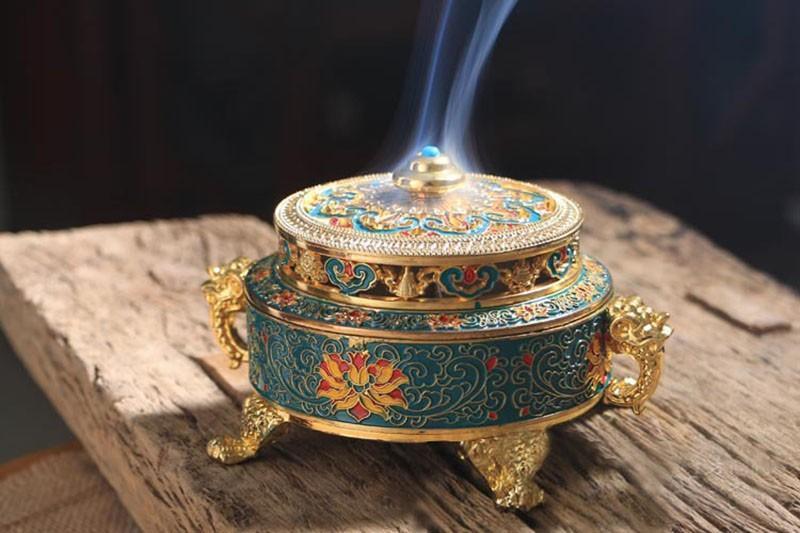 Antique Royal Tibetan Lotus Incense Burner-Your Soul Place