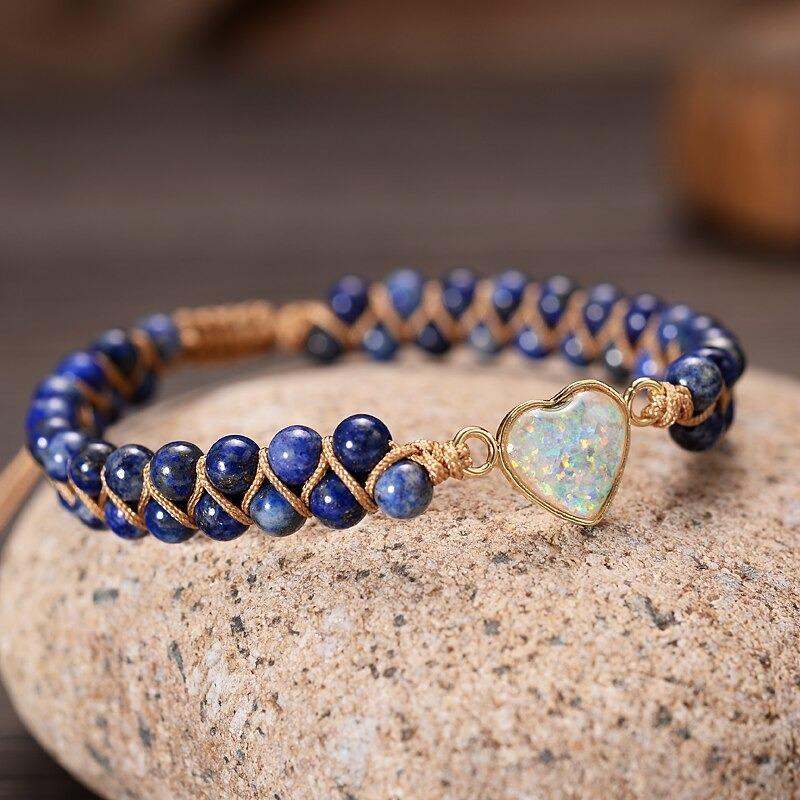 Lapis Love Heart Opal Bracelet-Your Soul Place