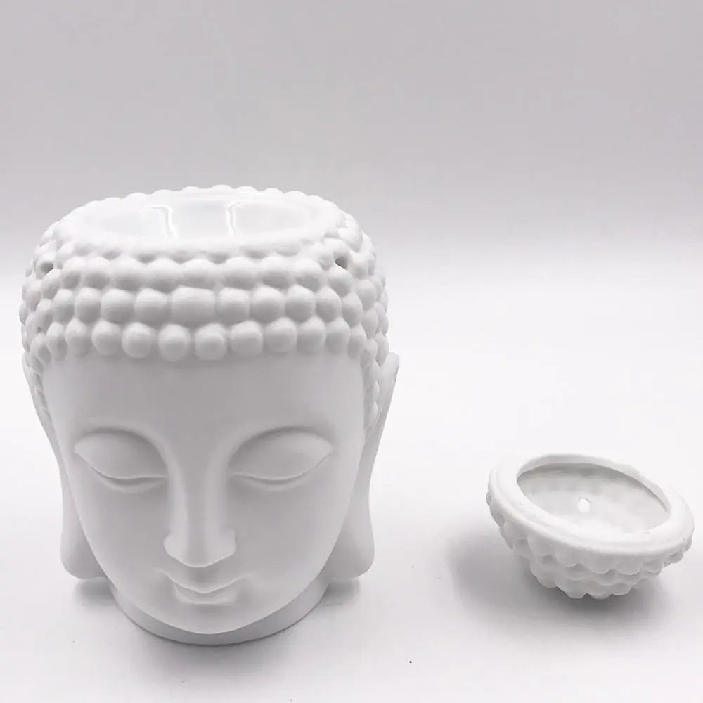 Ceramic Buddha Head Oil Burner-Your Soul Place