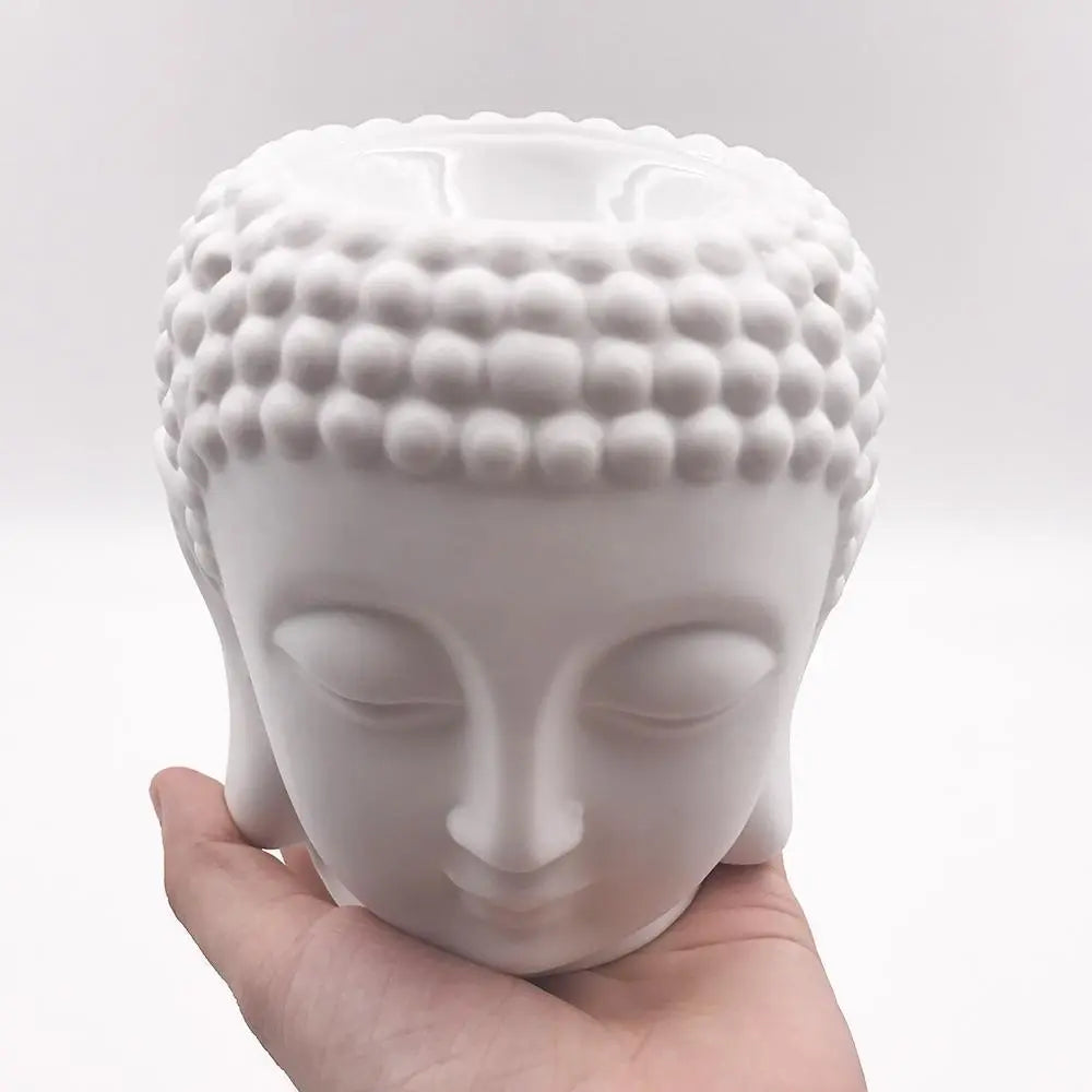 Ceramic Buddha Head Oil Burner-Your Soul Place