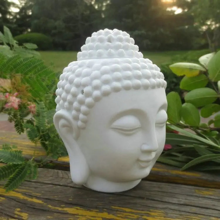 Ceramic Buddha Head Oil Burner - Your Soul Place