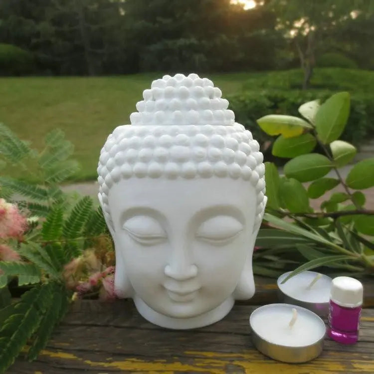 Ceramic Buddha Head Oil Burner - Your Soul Place