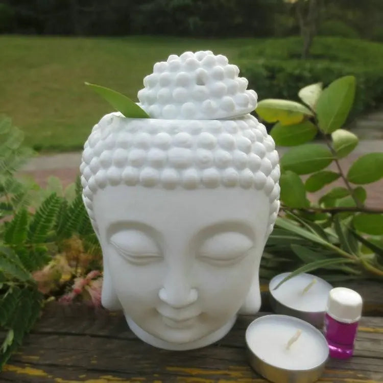 Ceramic Buddha Head Oil Burner - Your Soul Place