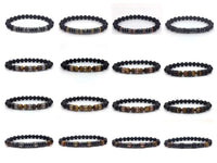 Thumbnail for Elegant Hematite and Tiger Eye Crystal Paved Bracelet-Your Soul Place